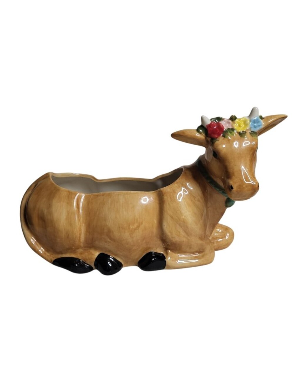 Pioneer Woman Brown Cow Ceramic Planter Farmhouse Decor